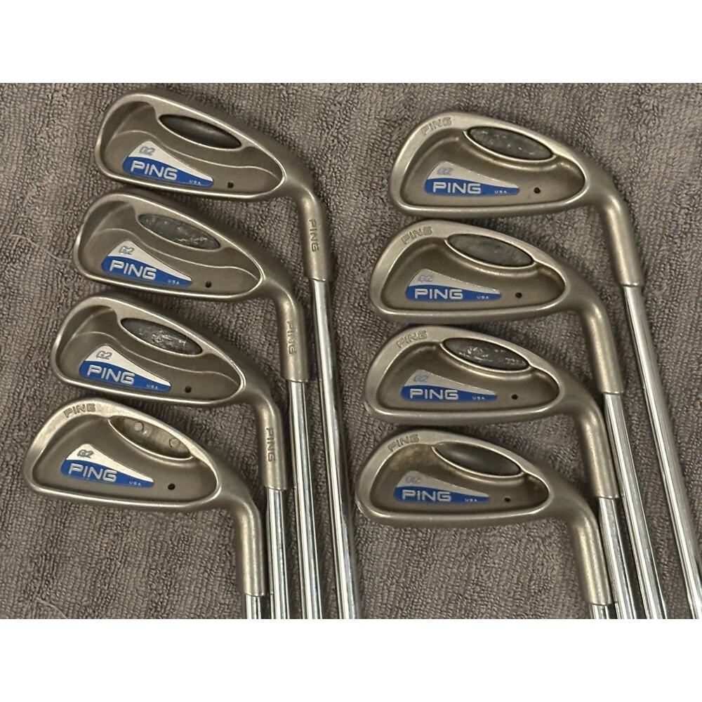 PING G2 Black Dot Iron Set (3HL,4HL, 5HL, 6-9,PW) 8 Clubs RH Ping Regular Flex